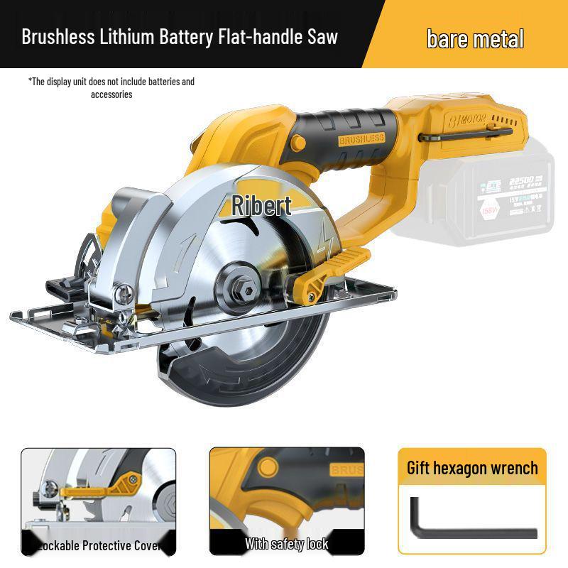 5.5" Brushless Lithium-Ion Circular Saw and Marble Cutter, Rechargeable & Multifunctional for Woodworking