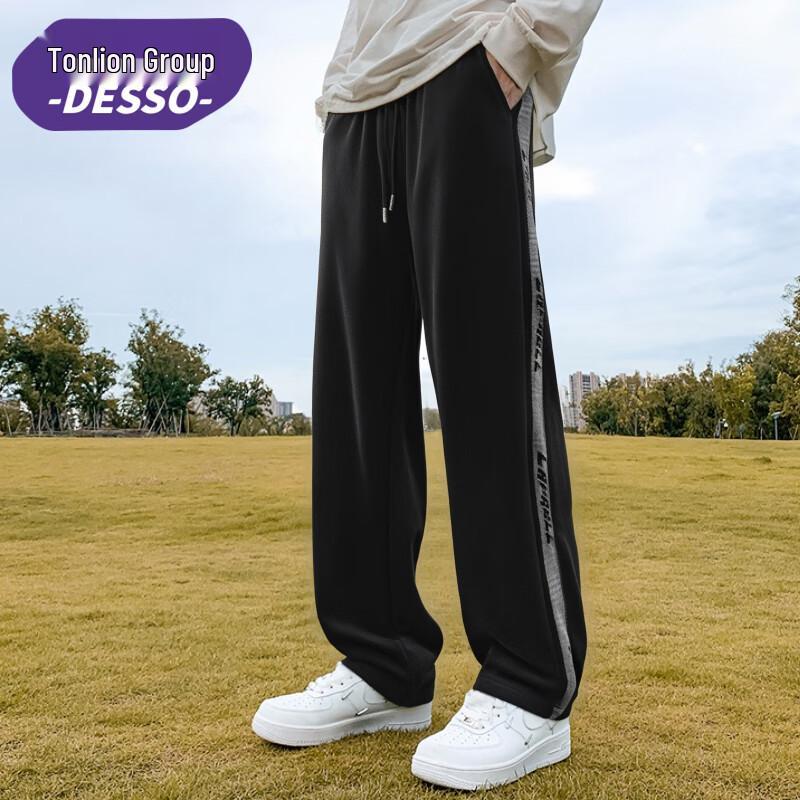 

DESSO Men s Summer Casual Straight-Leg Pants M