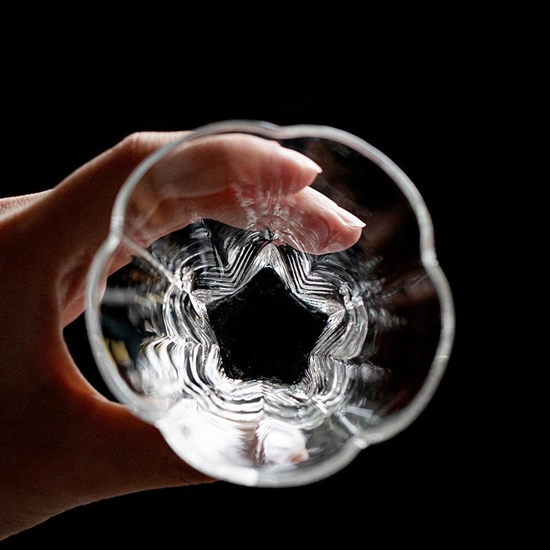 Japanese Style Glass Teacup Heat Resistant Transparent Single Cup Chahai Small Teacup Kung Fu Teaware Accessories 80ml New