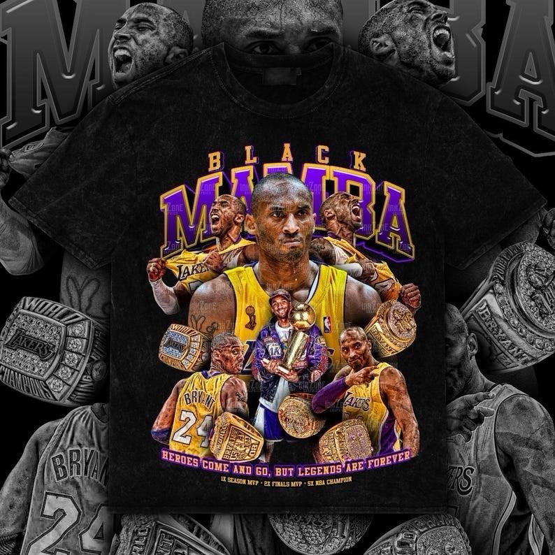 Kobe Bryant X Graphic Men's T-shirt Unisex Black Tee