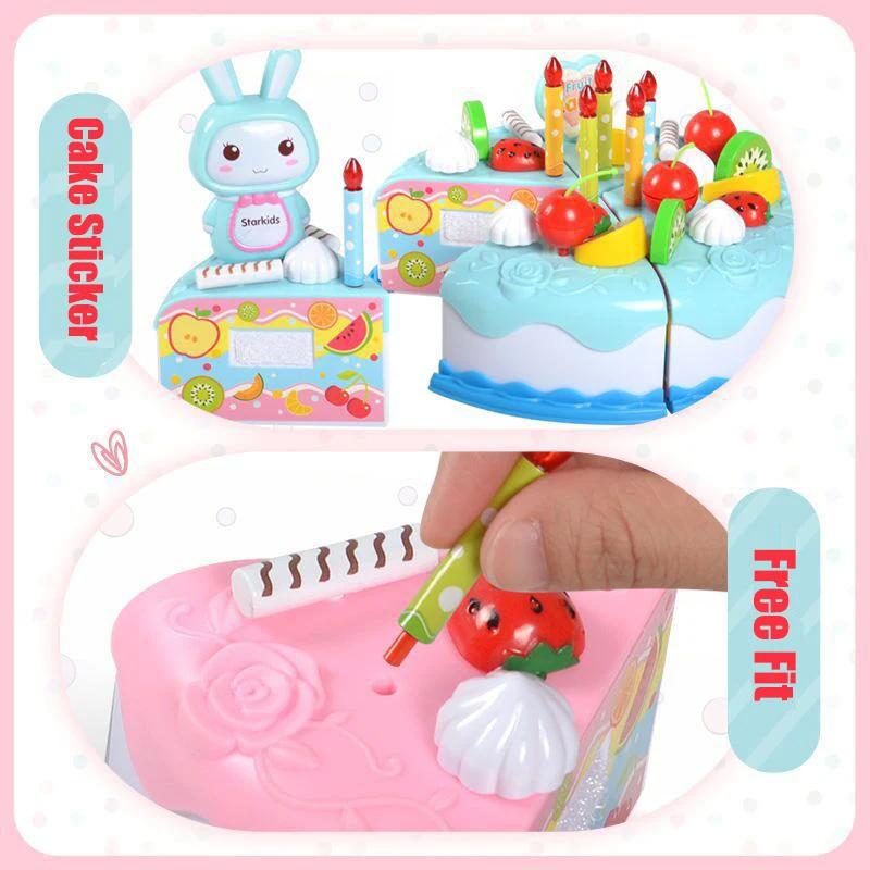 Non-Toxic Children Pretend Goodies Play Simulated Kitchen Toys Plastic Cutting Food Kids Toy Object Cognition Children Birthday Gifts