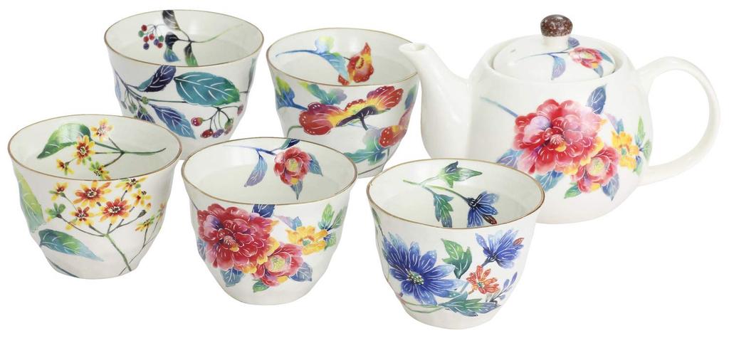 Hanagoromo Tea Set of 5, Tea Pot, 03913
