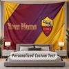 Custom Name Text Tapestry AS Roma FC Personalized Polyester Wall Tapestry For Bedroom And Room