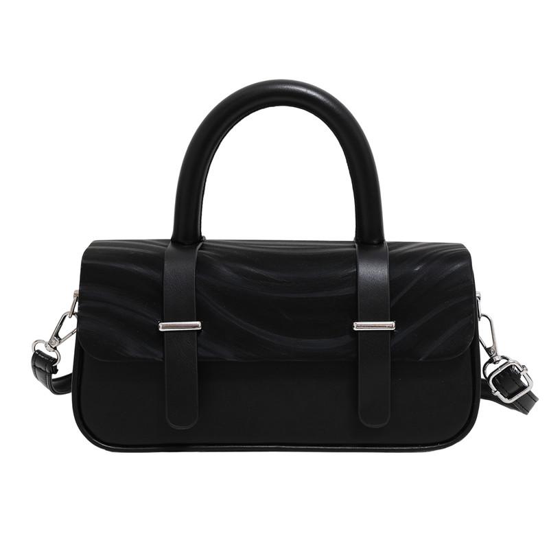 

Solid PU Premium Elegant Spacious Retro Shoulder Bags for Women High-Quality Oversized Everyday Purse Light Luxury Tote Bags чёрный