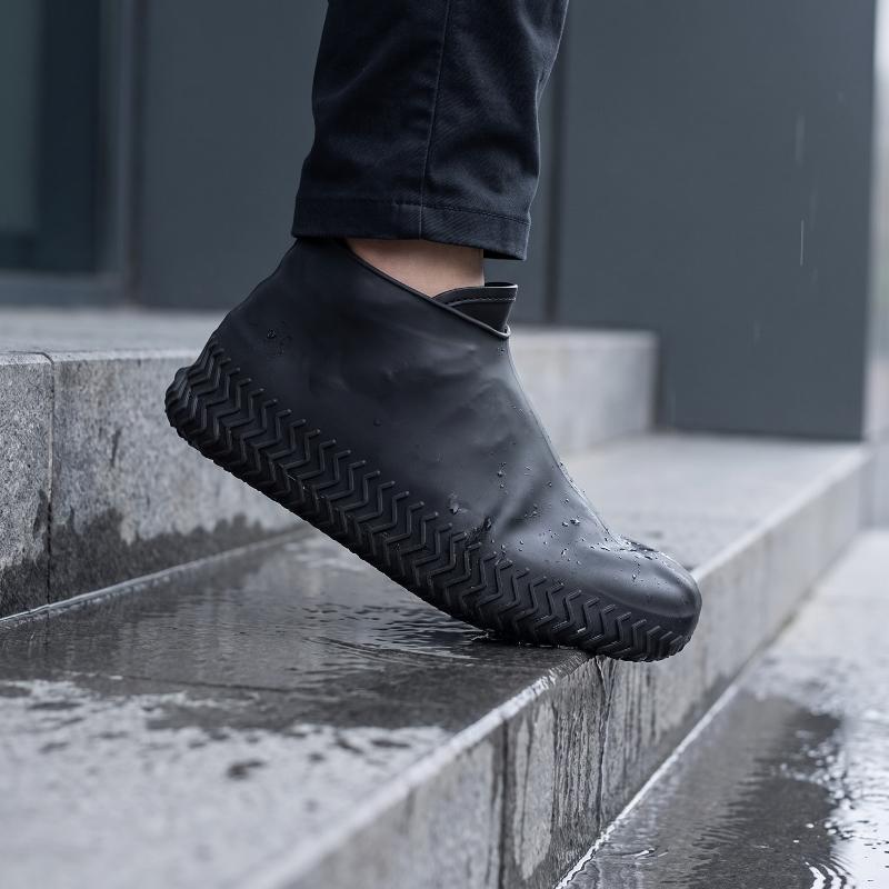 1/2Pair Rubber Rain Boots Rain Shoe Cover For Shoes Silicone Rain Boots Covers Protector Waterproof Footwear Covers