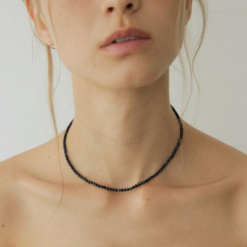 

modernlike silver 925 blue tiger eye necklace 3mm Silver (Silver 925)