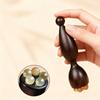 Wood Horn Small Lotus Eye Massager Facial Gua Sha Tool forStimulation Acupressure Lymphatic Drainage and Skincare