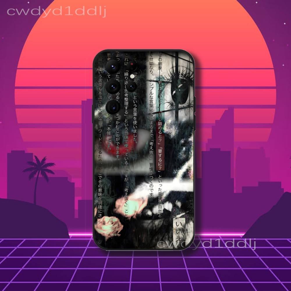 G-Gothic Cyber Sigil Cybersigilism Phone Case For Samsung S10,S21,FE,S21 ,S26,S25,S24,S23,Ultra,S9,S22,Plus Black Shockproof