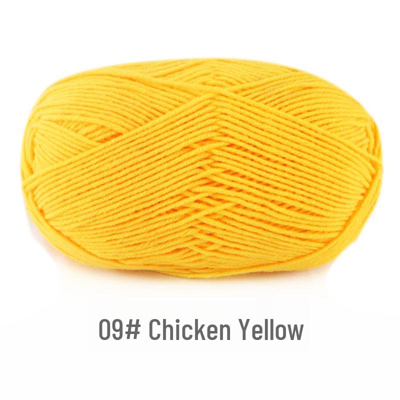 Su He 4-Strand Combed Cotton Yarn for Handmade Knitting: DIY Milk Cotton for Dolls, Cushions, and Blankets.