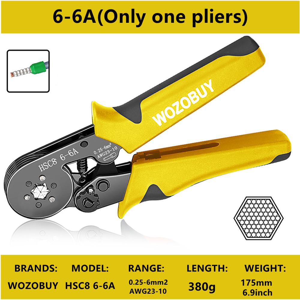 Ferrule Crimper Tool, WOZOBUY Ratchet Crimping Tool Kit-Wire Stripper / Crimper Plier ,or Plier Set with Connectors