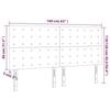 3122525 vidaXL LED Headboard Cappuccino 160x5x118-128 Cm Faux Leather