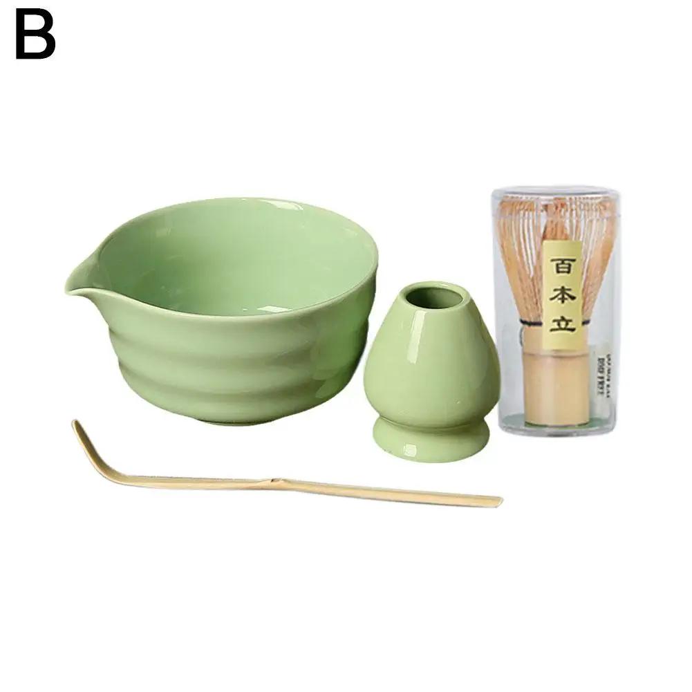 NEW High-end 4pcs/set Japanese Ceramic Matcha Gift Bowl Box Sumptuous Tools Tea Matcha Whisk Set Brush Hold And With Grinde L3E3