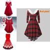 Mrs Santa Claus Christmas Dress Women Cosplay Party Costume Soft And Skin-touch Velvet Material