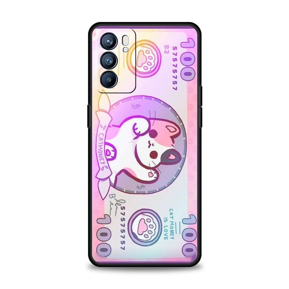 Cartoon Kunst Telefoonhoesje Voor Oppo Reno 13 12 11 10 7 F Find X5 X6 A98 A80 A79 A78 A57 A54 A31 A17 Pro 5G Zachte TPU Cover Fundas Tas