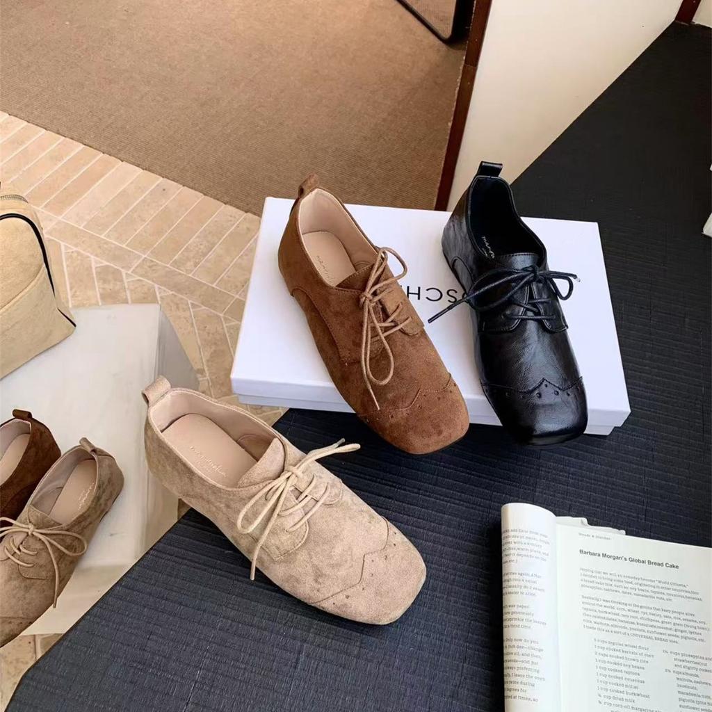 Inner Height Increase Black British Style Small Leather Shoes Women's Shoes 2025 New Spring and Autumn Retro Lace-up Loafers Single Shoes