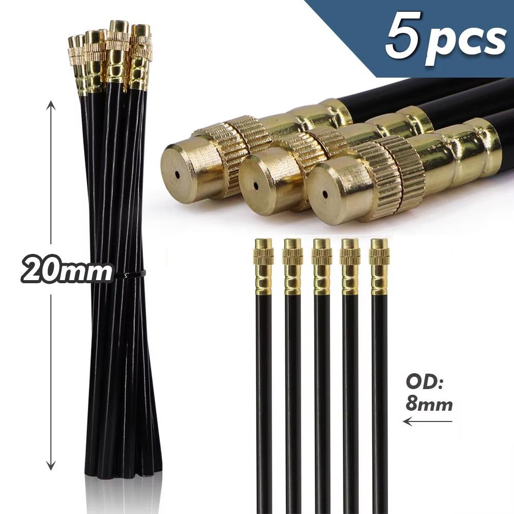 

5/10pcs New 20/30/50cm Misting Nozzles Adjustable 360° Free-bend Atomization Sprayer 8mm Brass Irrigation Auto Watering