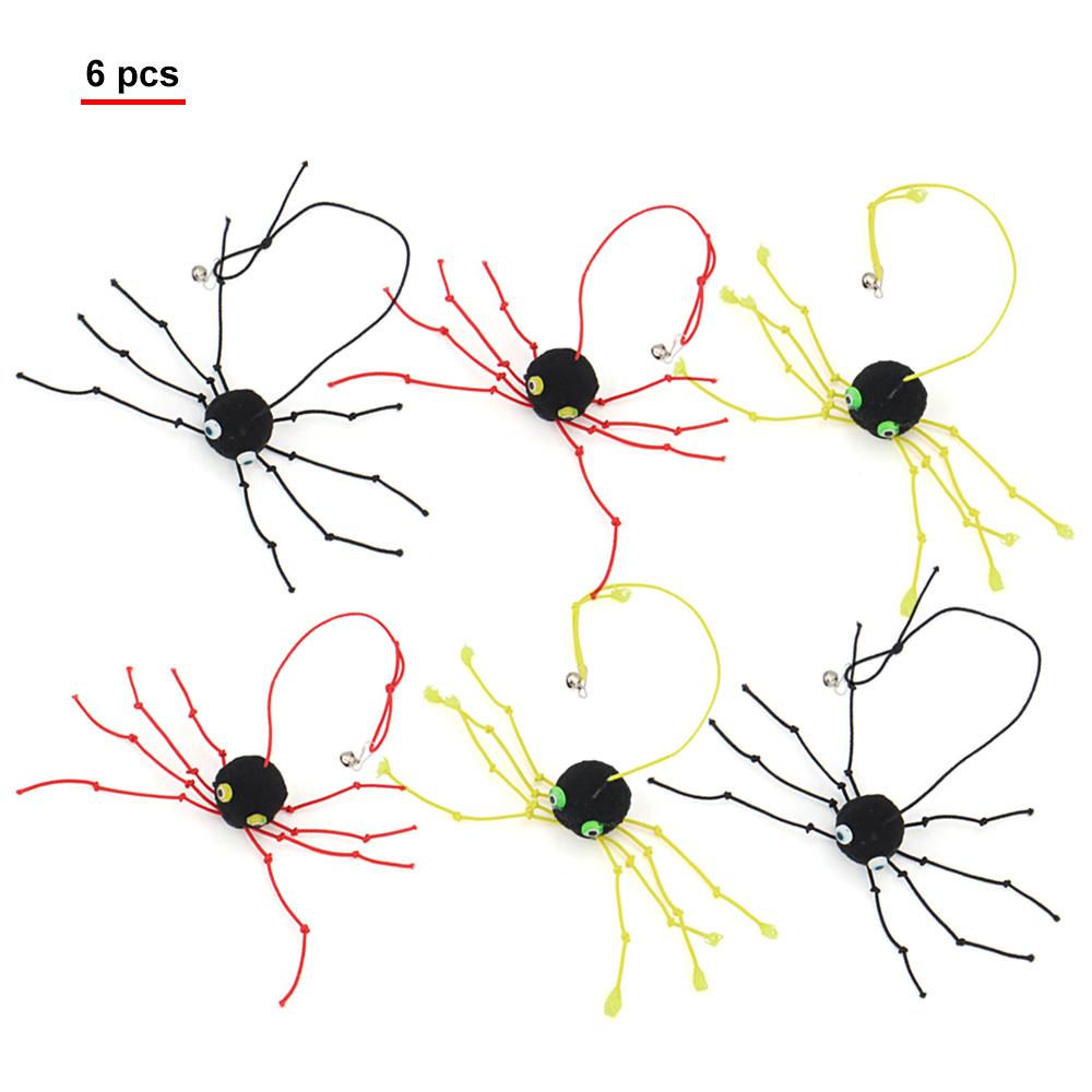 6pcs Simulation Long Legs Spider Cat Toys Replacement Head Of Cat Teaser Stick Fun Pet Toy