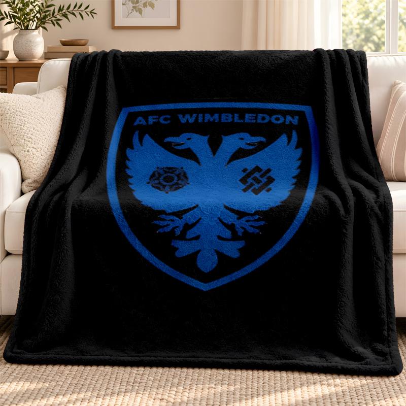 AFC Wimbledon blanket Flannel Blanket Soft Cozy Plush Throw for Sofa Bed Lightweight Home Decoration Outdoor camping