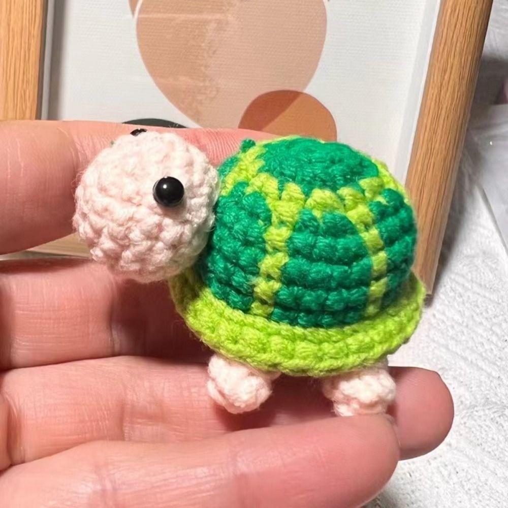 Wool Knitting Little Turtle Keychain Cartoon Tortoise Turtle Doll Pendant Keychain  Kids Toys
