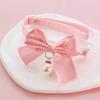 Bowknot Decor Pet Collar, Cute Faux Pearl Pet Collar, Pet Neck Accessories For Small Medium Dogs & Cats New Arrival
