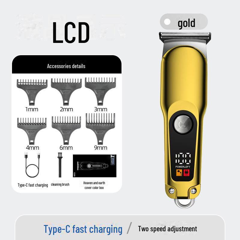 Rechargeable Digital Display Electric Hair Clippers for Barbers