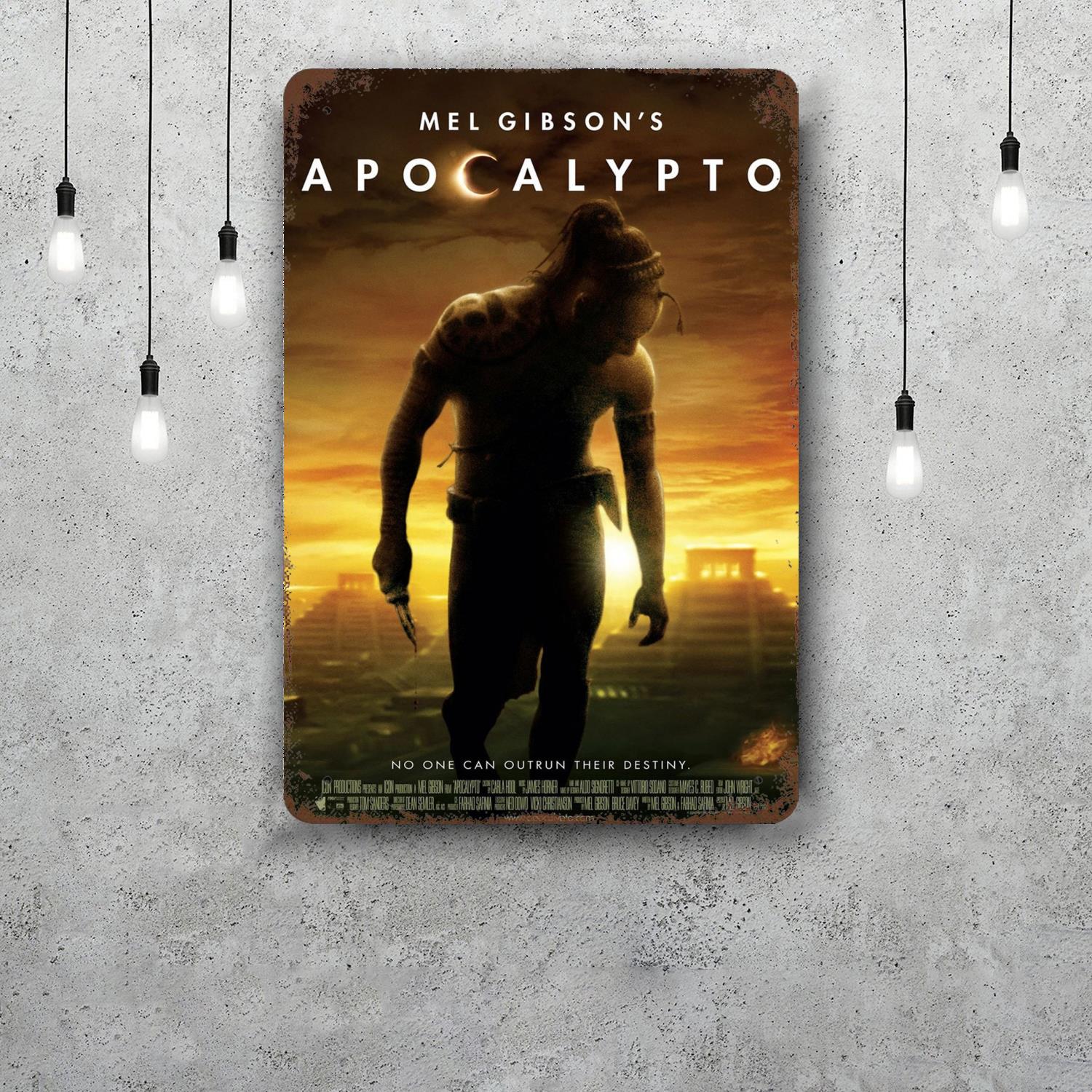 Apocalypto movie TV Vintage Metal Tin Signs Posters Decor Retro Metal Plaque Wall Art Decor for Garage Bar 20x30cm(7.8x11.8inch)