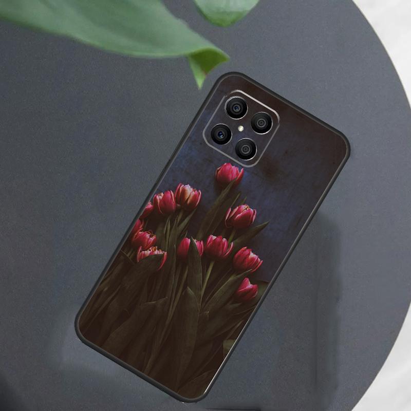 Tulips Flower For Honor Magic 5 6 7 8 Pro Case For Honor 400 200 50 70 Lite X8c X8b X9a X9b X9c X9d Win RT