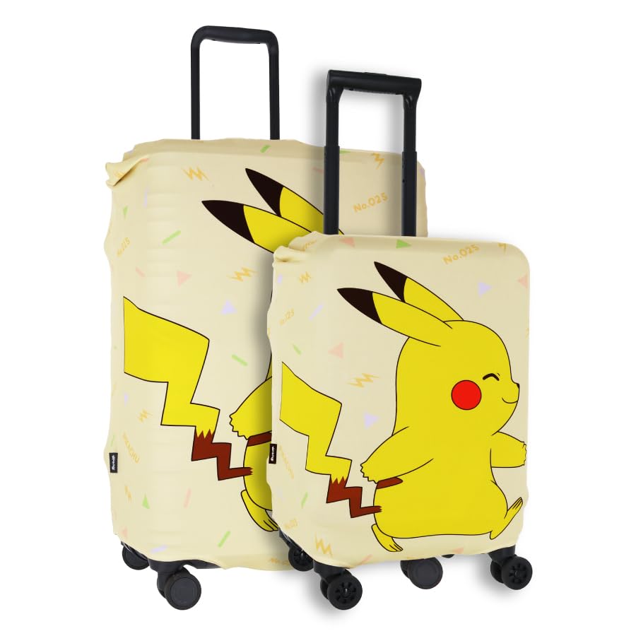 Suitcase Cover Gowell Suitcase Convenient Travel Goods Size Pokémon Cover, (Pikachu (Yellow), M)