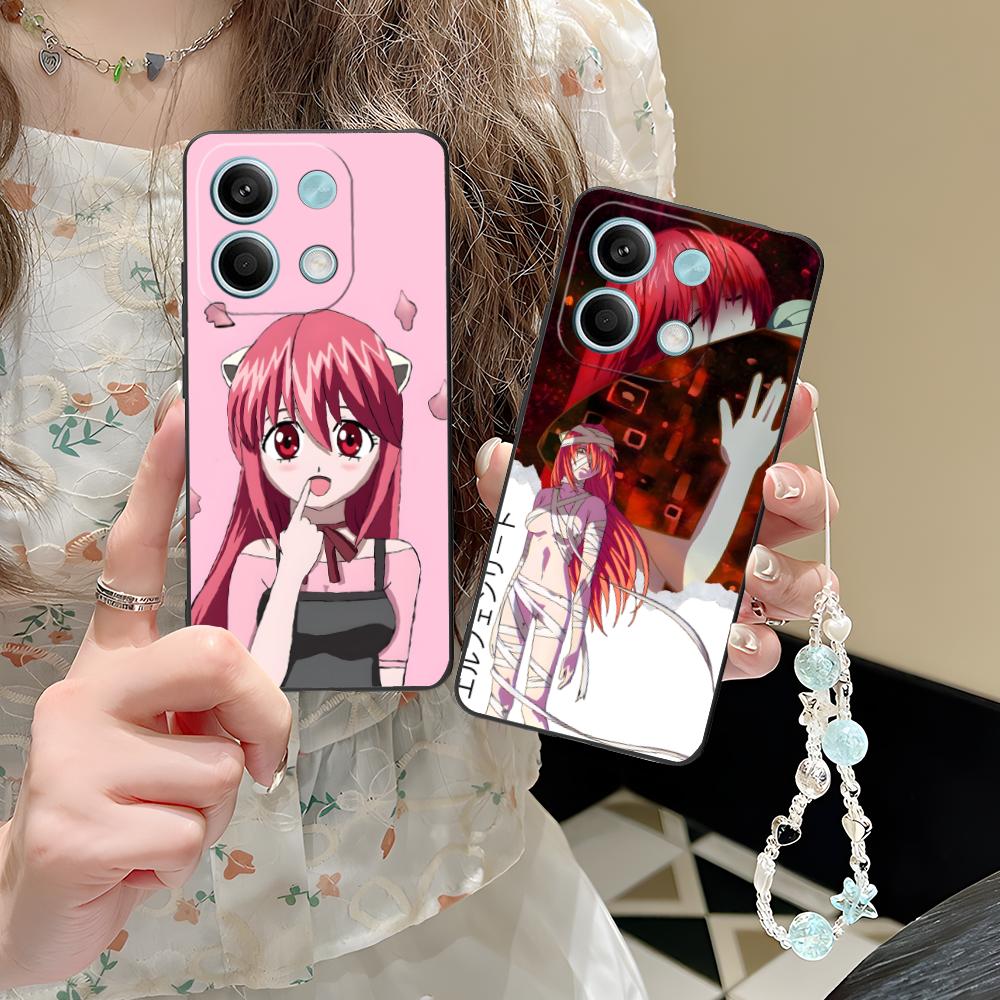 Elfen Lied Lucy Phone Case for POCO M6 M5 M4 M3 X7 X6 X5 X4 X3 F6 F5 F4 Pro GT 5G Colour Printing Cover Pretty Smartphone