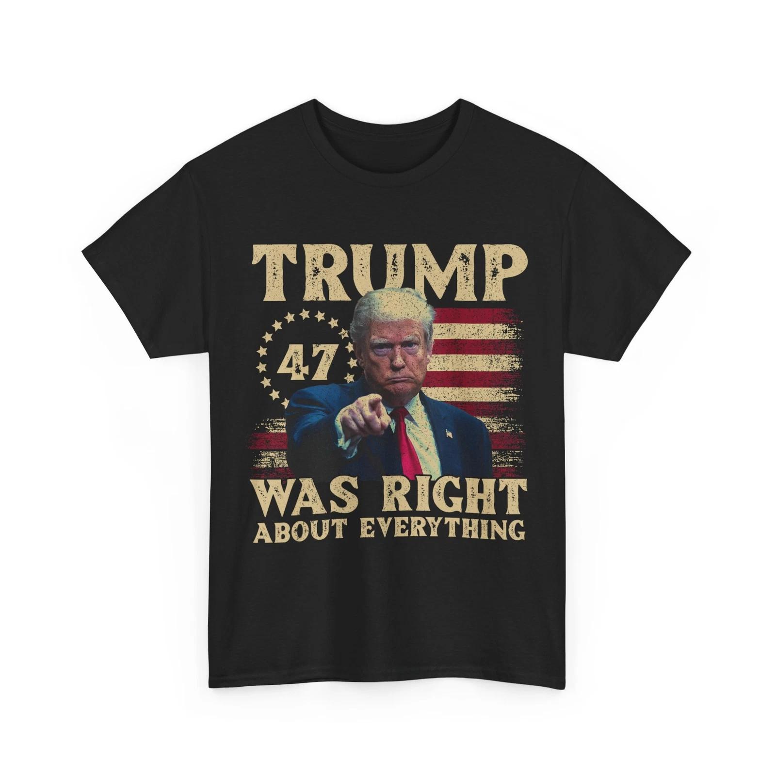 Trump Was Right About Everything Shirt, Donald Trump USA Flag Vintage T shirt S