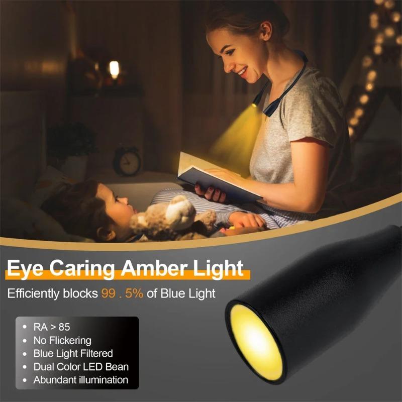 LED Reading Neck Light Book Lamp 360° Flexible Arm Reading Book Light Read Neck Lamp Study Reading Night Light