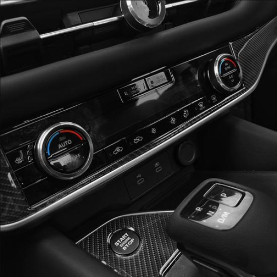 For Nissan Rogue -2025 Air Condition Knob Button Ring Cover Black Decor