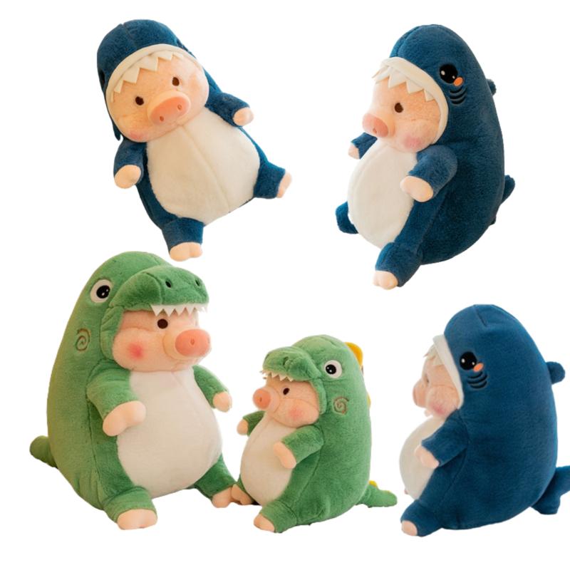 Plush Toy Pig Dinosaur Shark Stuffed Animal Creative Soft Pillow Decoration Sofa