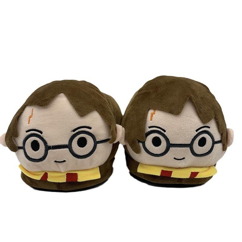 Harry Potter Winter Cotton Slippers: Warm Plush Cartoon Design for Men and Women