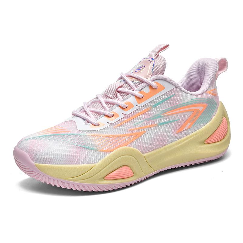 New mandarin duck basketball shoes mesh men's and women's mesh sports shoes students teenagers big children running shoes