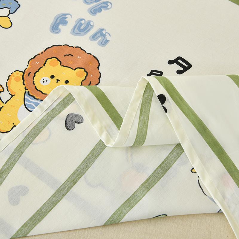 1pc 100% Cotton Flat Bedsheet Cartoon Style Bed Linen Print Bedsheet Skin-friendly Flat Sheets Drap De Lit (No Pillowcase)