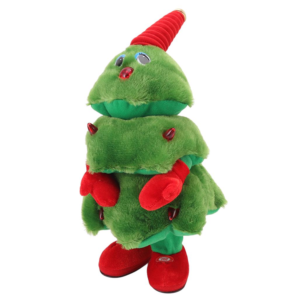 Electric Christmas Tree Plush Toy 8 Songs Continuous Play Glowing Swinging Singing Dancing Cute Electric Plush Toy for Kids