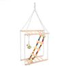 Pet Hanging Ladder Bridge Steps Stairs Climbing Swing Double Layer Wood Hamster Parrot Cage Toy