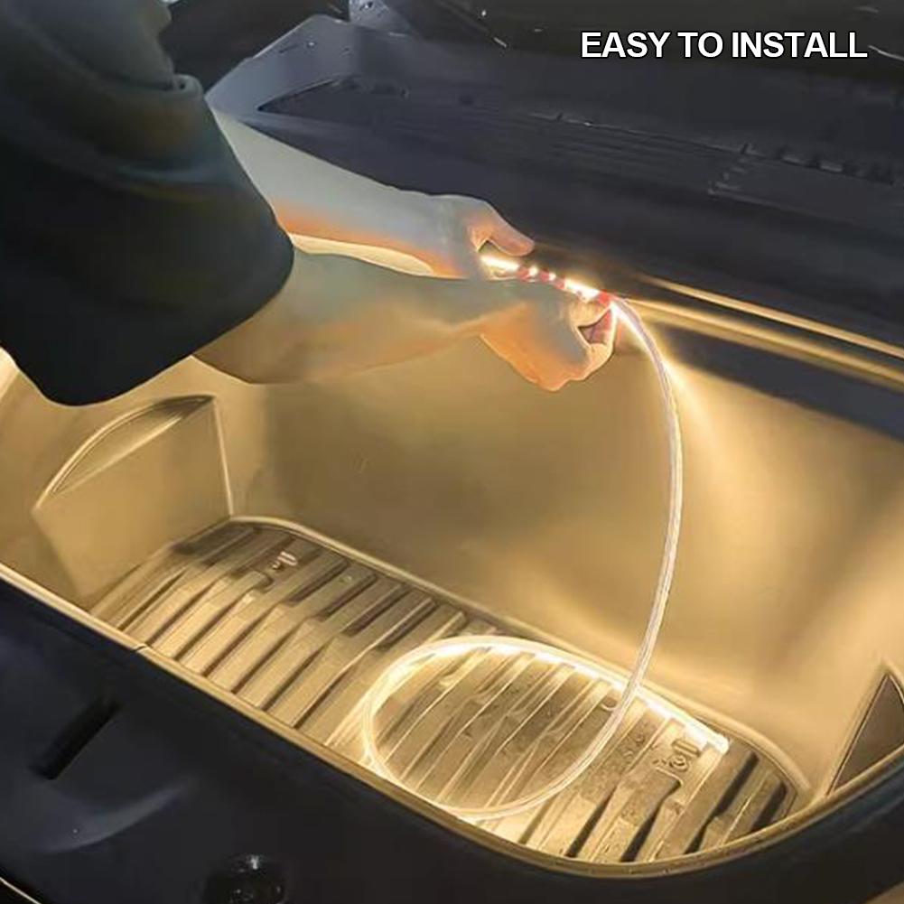 3M 5M Super Bright LED Strip Modified Lighting For Tesla Model 3 Y S X Car Front Trunk Light LED Tube Waterproof Silicone Light