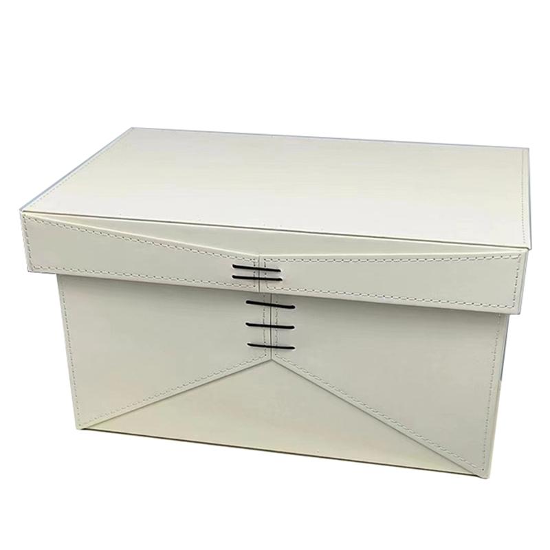 Leather Organizer Box Bedroom Clothes Organizer Box Luxury Accessory Organization Case Multifunctional Organizing Cases with Lid
