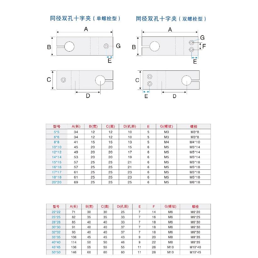 Pillar fixing clamp vertical fixed diameter fastening aluminum alloy optical axis cross block steel pipe fixing bracket connecti
