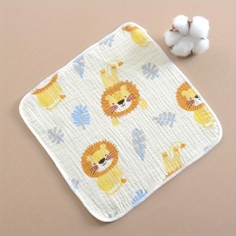 5/10/20pcs All Cotton Gauze Small Towels,Four-Layer Hemmed Pure Cotton Design,Face Towel,Drool Towel, For Shower,Travel -Easter,