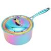 Stainless Steel Thickened Milk Pot with Lid Compound 3‑Layer Bottom Complementary Food Pot