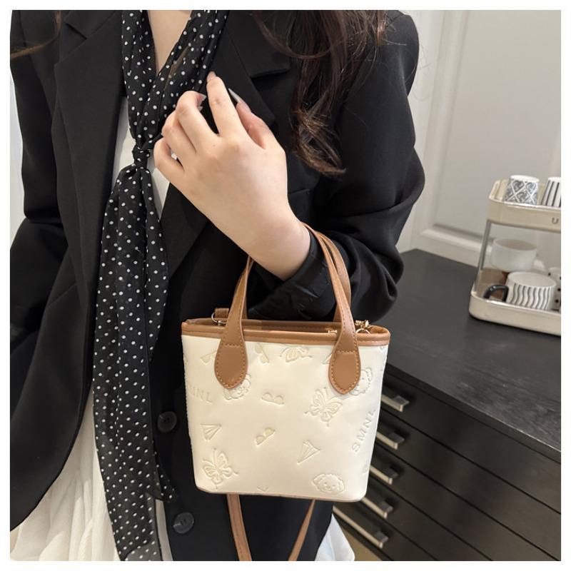 Популярная контрастная маленькая сумка женская новая весенне-летняя сумка-мессенджер милая рельефная портативная сумка-ведро