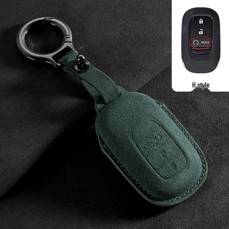 Compatible Car Key Case for Honda CRV, Accord 10th Gen, Civic, XRV, Guandao, Lingpai, Haoying, Binzhi - Cowhide Leather Bag