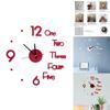 Stylish Big Watch Decal Featuring Beautiful 3d Roman Numerals For Modern Walls