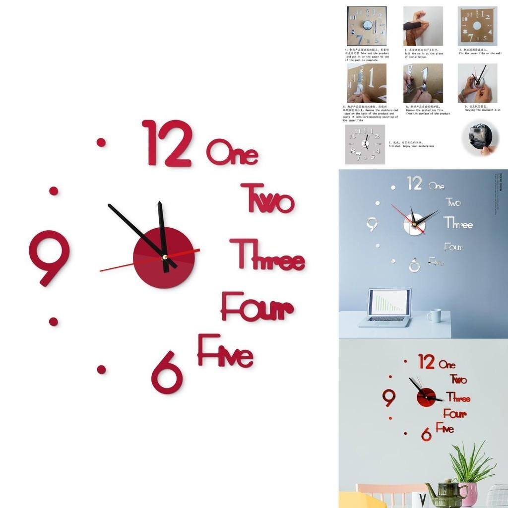 Stylish Big Watch Decal Featuring Beautiful 3d Roman Numerals For Modern Walls