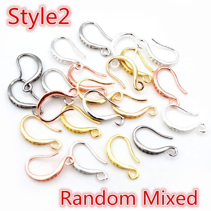 15x10mm 20pcs High Quality Silver Plated Bronze Gold Color French Earring Hooks Wire Settings Base Setting WholeSale