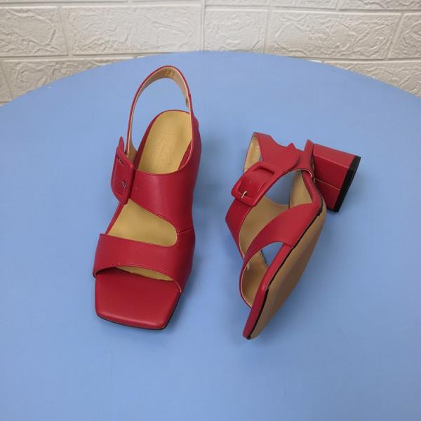 

Fashion 2025 Summer Luxury Sandals Clear Heels Buckle Strap Square Toe Wedding Shoes Fashion Block Open Girls Comfort Scandals Concise 35