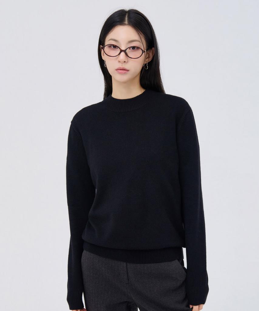 CHASECULT Women'S Mock Turtleneck Sweater - Black